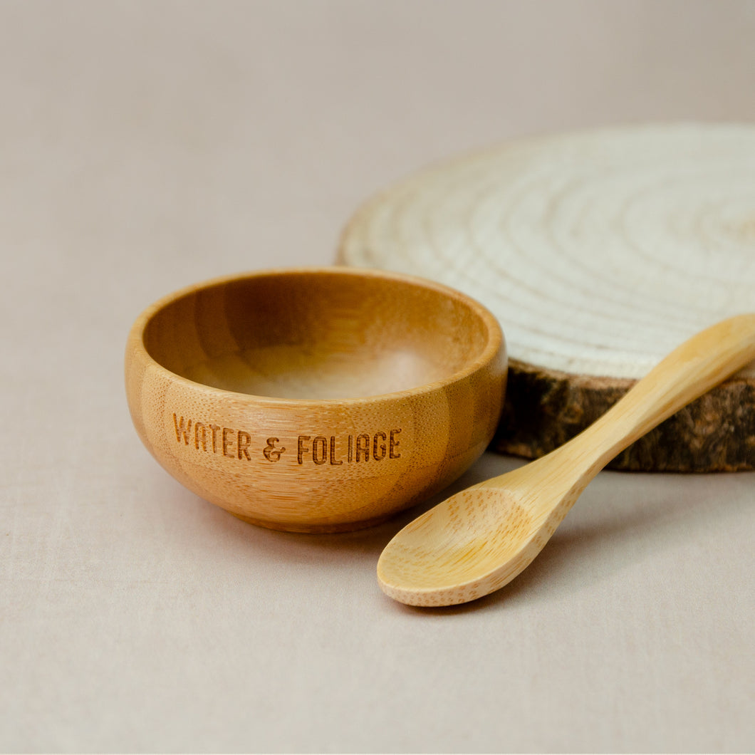 Bamboo Mask Mixing Bowl with Spoon